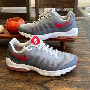 Nike Air Max Invigor Print 749688 060 Grey Red Running Shoes Sneakers Size 12